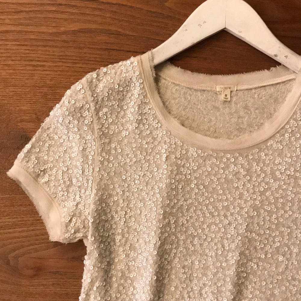 J crew Sequins All Over Tee